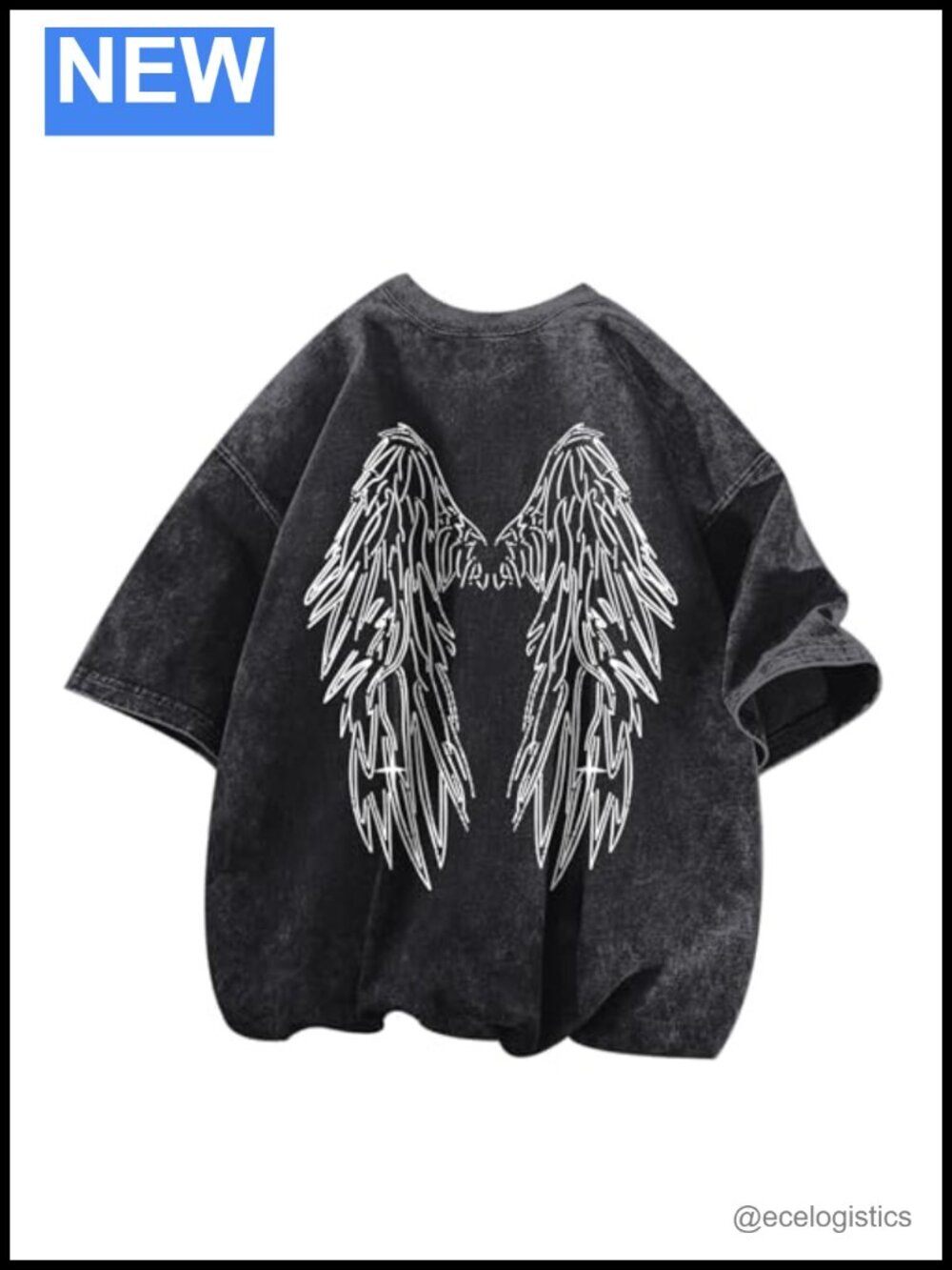 Gothic Oversized T-Shirt Y2K Vintage Acid Wash Grunge Streetwear Tee